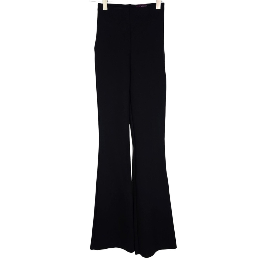 COMMANDO Pants Womens Small Black Knit Pull On Flare Leg Dressy Stretch Casual